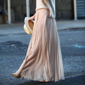 Zara pleated maxi skirt